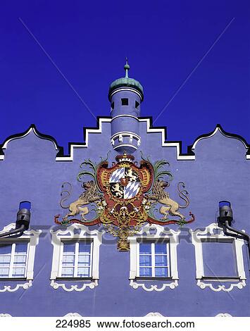 Stock Photography - Low angle view of building, Burghausen, Bavaria, Germany . Fotosearch
