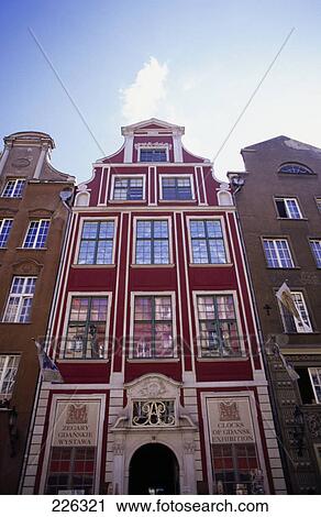 Low angle view of building in town, Dom Uphagena House, Long Market, Gdansk, Poland View Large Photo Image Stock Image - Low angle view of building in town, Dom Uphagena House, Long Market, Gdansk, Poland . Fotosearch