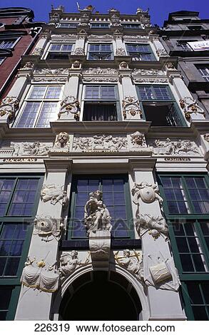 Low angle view of building, Long Market, Gdansk, Poland View Large Photo Image Stock Photo - Low angle view of building, Long Market, Gdansk, Poland . Fotosearch