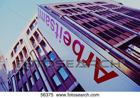 Low angle view of employment service agency building View Large Photo Image Stock Photography - Low angle view of employment service agency building . Fotosearch
