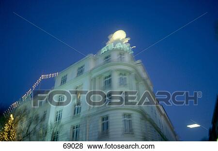 Low angle view of hotel building, Hotel Atlantik, Hamburg, Germany View Large Photo Image Stock Photo - Low angle view of hotel building, Hotel Atlantik, Hamburg, Germany . Fotosearch