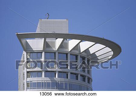 Stock Photograph - Low angle view of skyscrapers, Dg Bank, Tower Block, Westendstrasse, Frankfurt, Hessen, Germany . Fotosearch