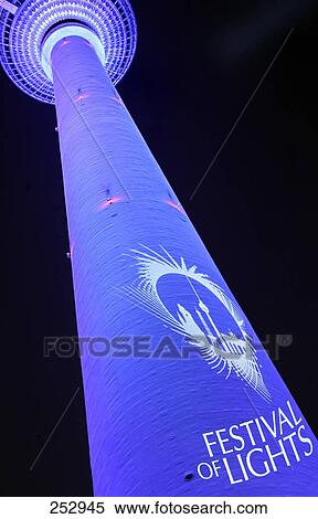 Low angle view of television tower lit up at night, Alexanderplatz, Berlin, Germany View Large Photo Image Stock Photography - Low angle view of television tower lit up at night, Alexanderplatz, Berlin, Germany . Fotosearch