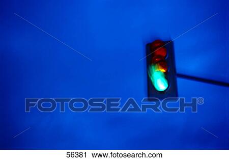 Stock Image - Low angle view of traffic light . Fotosearch