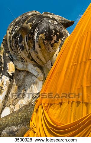 Lying Buddha statue, Wat Lakayasutharan, Ayuthaya, Thailand View Large Photo Image Stock Photo - Lying Buddha statue, Wat Lakayasutharan, Ayuthaya, Thailand . Fotosearch