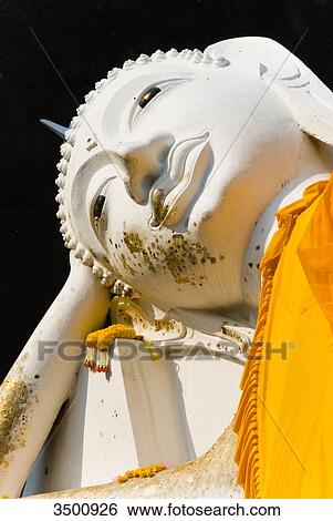Lying Buddha Statue, Wat Yai Chai Mongkhon, Ayuthaya, Thailand View Large Photo Image Stock Photograph - Lying Buddha Statue, Wat Yai Chai Mongkhon, Ayuthaya, Thailand . Fotosearch