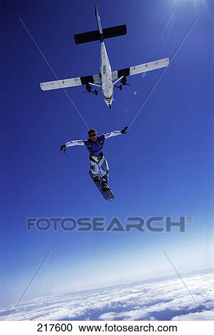 Man jumping from airplane View Large Photo Image Stock Image - Man jumping from airplane . Fotosearch