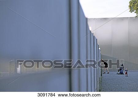 Picture - Memorial Berlin Wall, Bernauer Strasse, Berlin, Germany . Fotosearch
