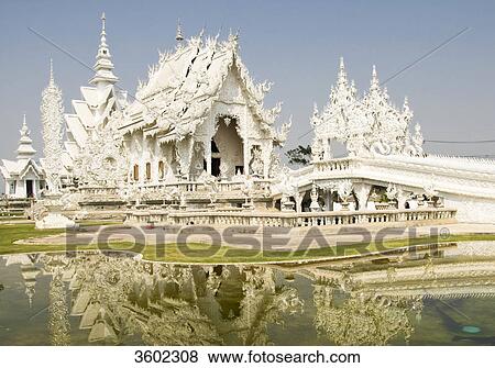 Modern temple Wat Rong Khun, Chiang Rai, Thailand View Large Photo Image Stock Photo - Modern temple Wat Rong Khun, Chiang Rai, Thailand . Fotosearch