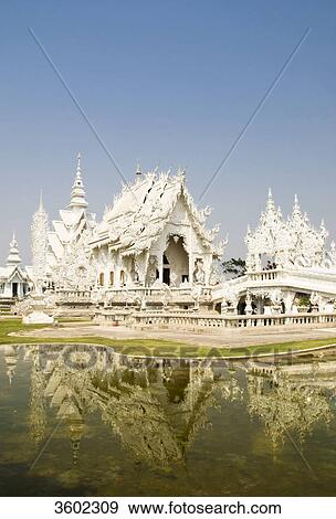 Stock Photo - Modern temple Wat Rong Khun, Chiang Rai, Thailand . Fotosearch