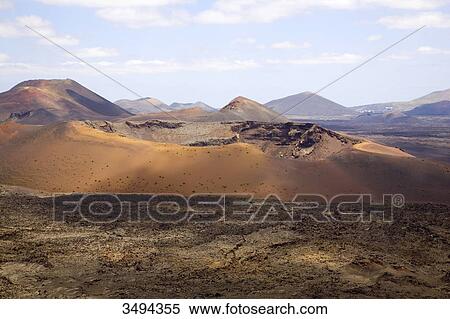 Stock Photography - National Park Timanfaya, Lanzarote, Canary Islands, Spain, Europe . Fotosearch