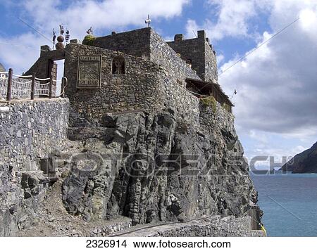 Old ruins of castle at coast, Castillo del Mar, La Gomera, Canary Islands, Spain View Large Photo Image Picture - Old ruins of castle at coast, Castillo del Mar, La Gomera, Canary Islands, Spain . Fotosearch