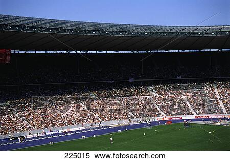 Stock Photography - Olympia stadium, Berlin, Germany, elevated view . Fotosearch