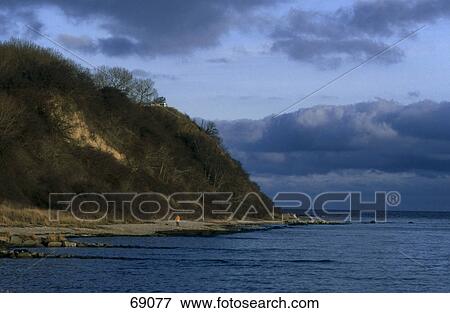 Person on coast, Middelhagen, Ruegen, Mecklenburg-Western Pomerania, Germany View Large Photo Image Stock Photo - Person on coast, Middelhagen, Ruegen, Mecklenburg-Western Pomerania, Germany . Fotosearch