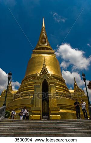 Phra Sri Rattana Chedi in King's Palace Wat Phra Kaeo, Bangkok, Thailand View Large Photo Image Picture - Phra Sri Rattana Chedi in King's Palace Wat Phra Kaeo, Bangkok, Thailand . Fotosearch
