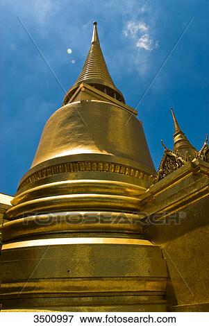 Phra Sri Rattana Chedi in King's Palace Wat Phra Kaeo, Bangkok, Thailand View Large Photo Image Stock Photo - Phra Sri Rattana Chedi in King's Palace Wat Phra Kaeo, Bangkok, Thailand . Fotosearch