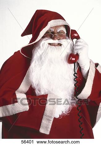 Portrait of santa claus using landline phone View Large Photo Image Stock Image - Portrait of santa claus using landline phone . Fotosearch