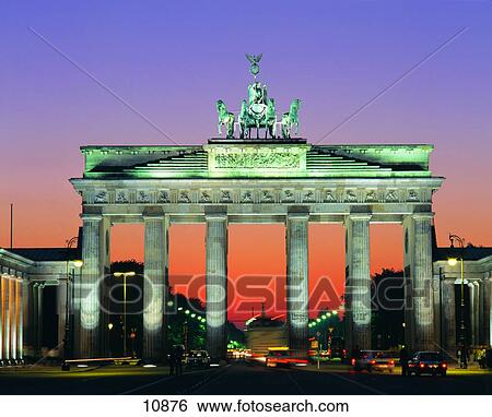 Quadriga statues on top of monument, Brandenburg Gate, Berlin, Germany View Large Photo Image Stock Photograph - Quadriga statues on top of monument, Brandenburg Gate, Berlin, Germany . Fotosearch