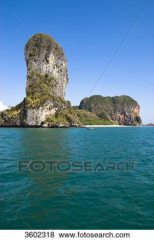 Rai Leh West Beach, Ao Phra Nang, Thailand View Large Photo Image Stock Photo - Rai Leh West Beach, Ao Phra Nang, Thailand . Fotosearch
