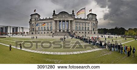 Reichstag building, people waiting in line, Berlin, Germany, Europe View Large Photo Image Stock Image - Reichstag building, people waiting in line, Berlin, Germany, Europe . Fotosearch