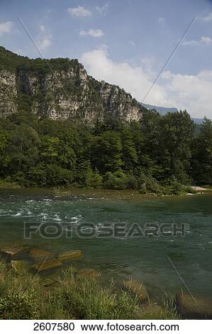 River flowing through mountains, Brenta, Veneto, Italy View Large Photo Image Stock Image - River flowing through mountains, Brenta, Veneto, Italy . Fotosearch