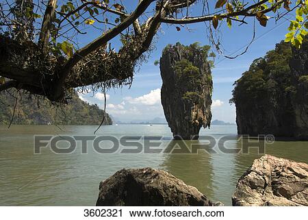 Rock islet Ko Tapu, Ao Phang Nga National Marine Park, Thailand View Large Photo Image Stock Image - Rock islet Ko Tapu, Ao Phang Nga National Marine Park, Thailand . Fotosearch