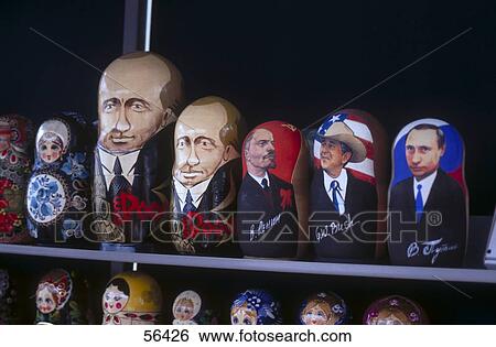 Stock Photograph - Russian dolls in row . Fotosearch
