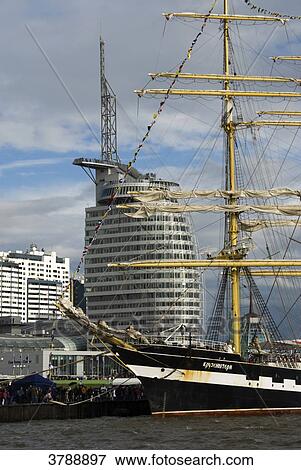 Sailing ship Kruzenstern on the Sail 2010, Bremerhaven, Germany View Large Photo Image Stock Photo - Sailing ship Kruzenstern on the Sail 2010, Bremerhaven, Germany . Fotosearch