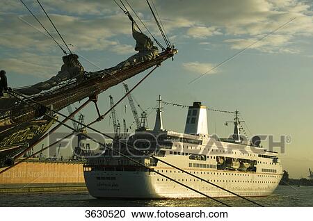 Schooner Sedov and cruiser Deutschland in Hamburg Harbor during the Cruise Days 2010, Hamburg, Germany View Large Photo Image Stock Image - Schooner Sedov and cruiser Deutschland in Hamburg Harbor during the Cruise Days 2010, Hamburg, Germany . Fotosearch