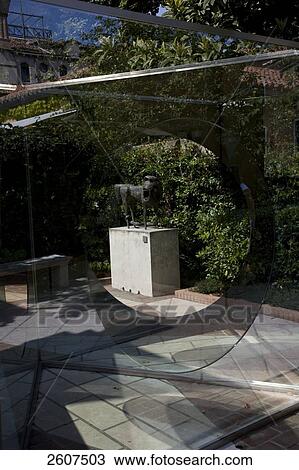 Stock Image - Sculpture in courtyard of museum, Veneto, Venice, Italy . Fotosearch