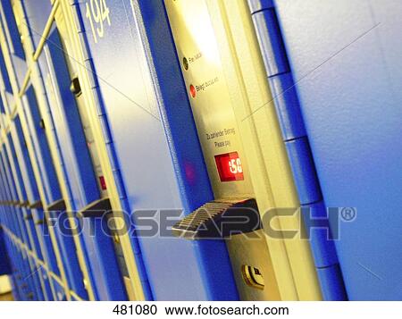 Side profile of row of lockers View Large Photo Image Stock Image - Side profile of row of lockers . Fotosearch