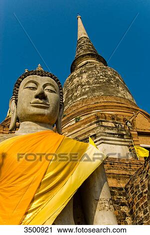 Sitting Buddha Statue, Wat Yai Chai Mongkhon, Ayuthaya, Thailand View Large Photo Image Stock Image - Sitting Buddha Statue, Wat Yai Chai Mongkhon, Ayuthaya, Thailand . Fotosearch
