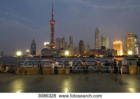 Stock Photo - Skyline Shanghai, China . Fotosearch