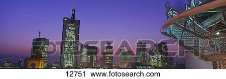 Skyscrapers in city, Frankfurt, Hesse, Germany View Large Photo Image Stock Image - Skyscrapers in city, Frankfurt, Hesse, Germany . Fotosearch