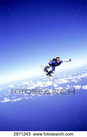 Stock Image - skysurfer, full shot . Fotosearch