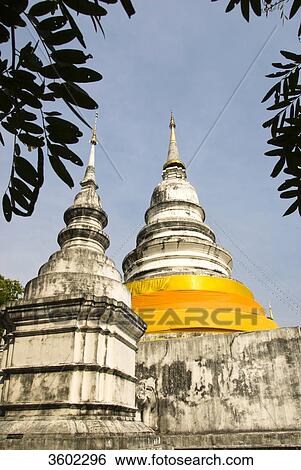 Stock Photograph - Temple Wat Phra Singh, Chiang Mai, Thailand . Fotosearch