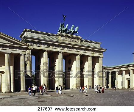 Tourists near gate, Brandenburg Gate, Berlin, Germany View Large Photo Image Stock Photo - Tourists near gate, Brandenburg Gate, Berlin, Germany . Fotosearch