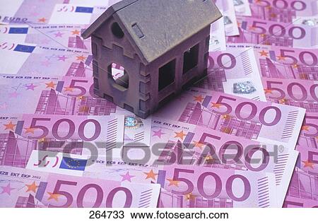Toy house on five hundred Euro banknotes View Large Photo Image Stock Image - Toy house on five hundred Euro banknotes . Fotosearch