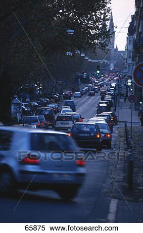 Stock Photography - Traffic jam on road . Fotosearch