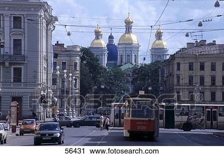 Traffic moving in roads in city, St. Petersburg, Russia, Europe View Large Photo Image Stock Image - Traffic moving in roads in city, St. Petersburg, Russia, Europe . Fotosearch