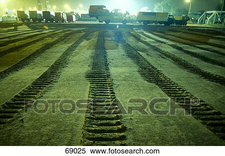 Stock Photography - Trucks at port, Hamburg, Germany . Fotosearch