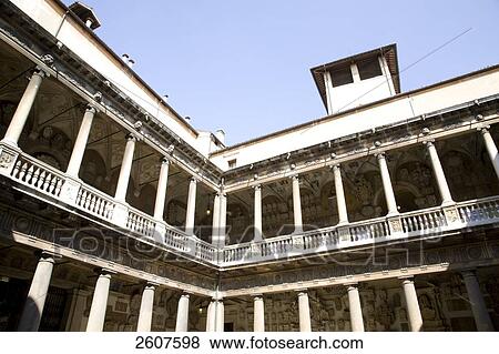 Stock Photo - View from courtyard of gallery . Fotosearch