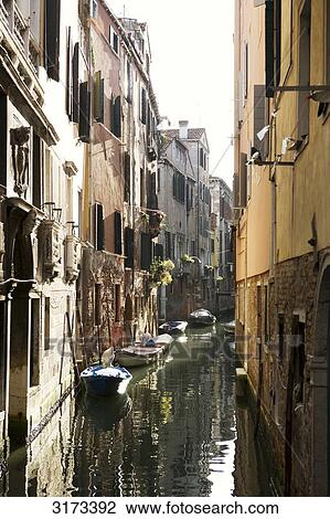 View to narrow canal, Venice, Italy View Large Photo Image Stock Image - View to narrow canal, Venice, Italy . Fotosearch