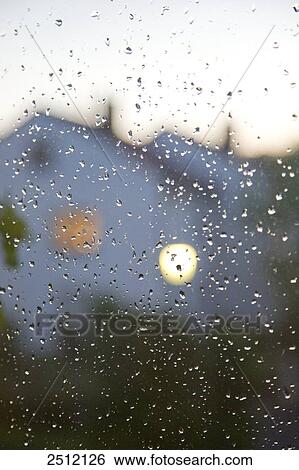 Water drops on window pane View Large Photo Image Stock Photograph - Water drops on window pane . Fotosearch