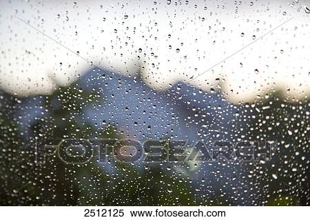 Stock Photography - Water drops on window pane . Fotosearch