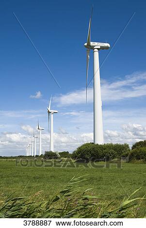Stock Photo - Wind park, Padingbuettel, Deutschland . Fotosearch