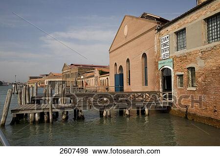 Wooden pier leading to factory, Grand Canal, Isola Murano, Veneto, Venice, Italy View Large Photo Image Stock Photo - Wooden pier leading to factory, Grand Canal, Isola Murano, Veneto, Venice, Italy . Fotosearch