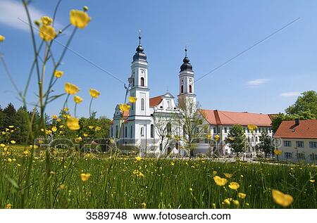 Abbey Irsee, Schwaben, Bavaria, Germany, Europe View Large Photo Image Stock Photo - Abbey Irsee, Schwaben, Bavaria, Germany, Europe . Fotosearch