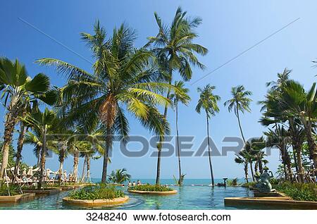 Stock Image - Anantara Hotel, Mae Nam Beach, Ko Samui, Thailand . Fotosearch