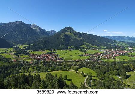 Stock Image - Bad Hindelang, Allgaeu, Bavaria, Germany, Europe . Fotosearch